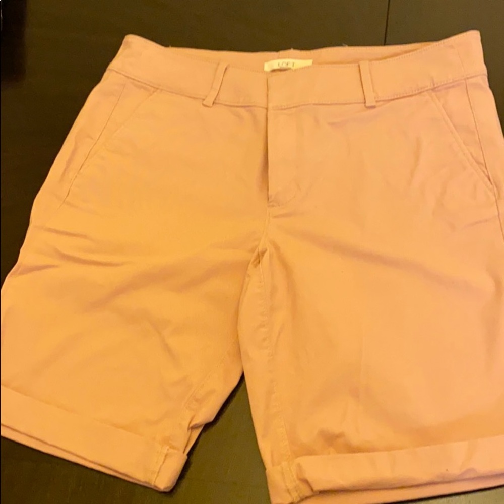 Light pink cotton shorts